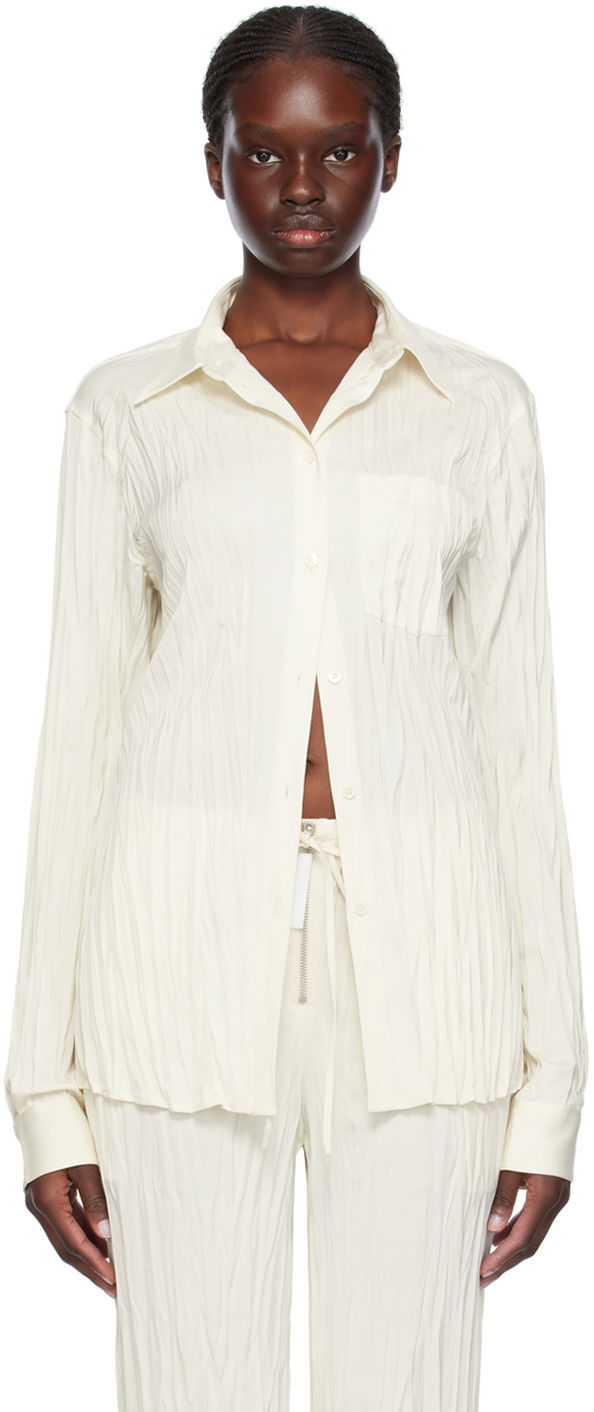 Paita Helmut Lang Helmut Lang Crushed Button-Down Shirt Valkoinen | O01HW520