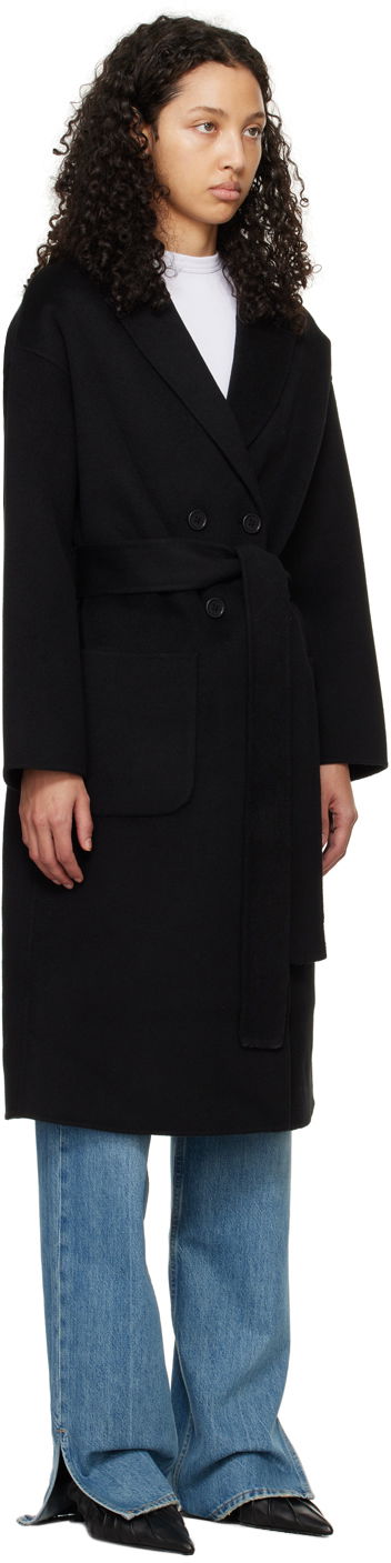 Takit Anine Bing Dylan Double-Breasted Wool Coat Musta | A-01-4001-000, 4