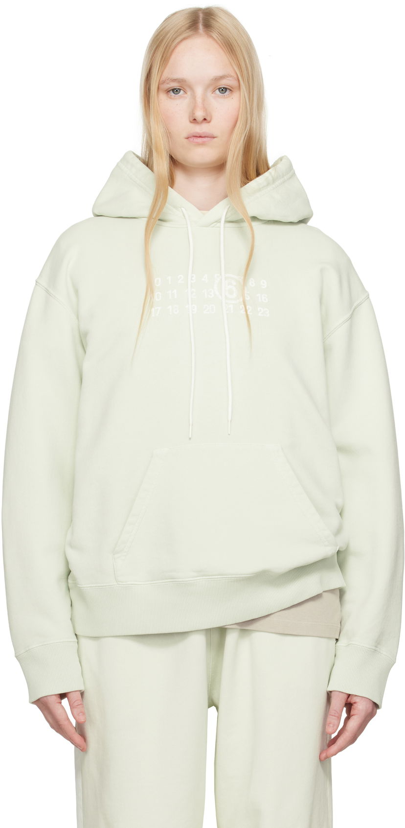 Huppari Maison Margiela MM6 Maison Margiela Unbrushed Sweat Jersey Hoodie Vihreä | S62GU0138 M25004