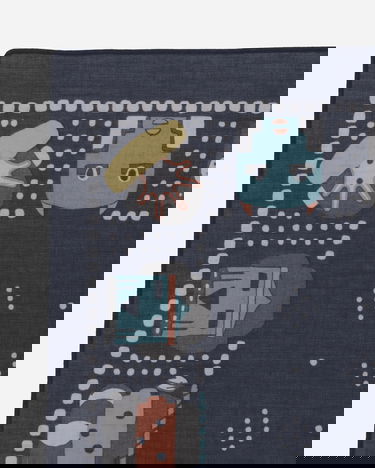 Huivi KAPITAL Selvedge Bandana with Kachina Print Sininen | EK-1169BA 1, 3
