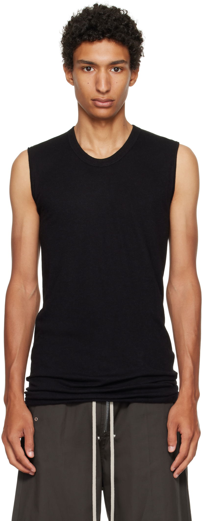 Tankkitoppi Rick Owens Rick Owens Concordians Basic Tank Top Musta | RU02E1151 JR