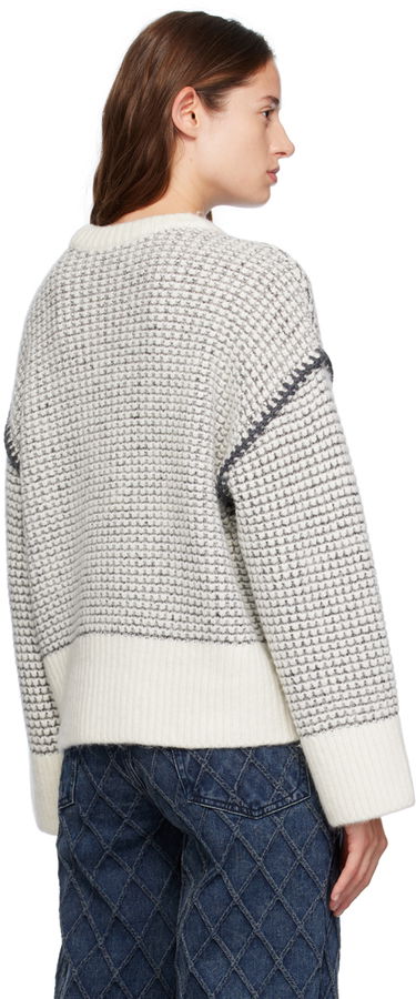 Villapaita rag & bone Katie Waffle Knit Sweater Valkoinen | WAS24F050SA50, 2