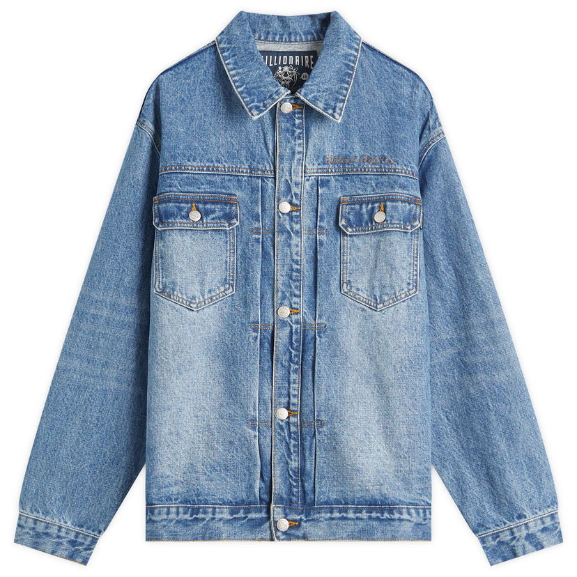 Takki BILLIONAIRE BOYS CLUB Billionaire Boys Club Script Logo Denim Jacket, Size Large Sininen | B25107-BLU