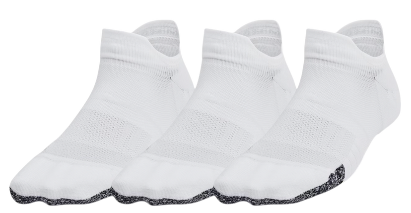 Sukat Under Armour Breathe 3-Pack No-Show Tab Training Socks Valkoinen | 1387052-100