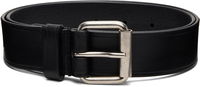 Dries Van Noten Smooth Leather Belt with Silver-tone Buckle