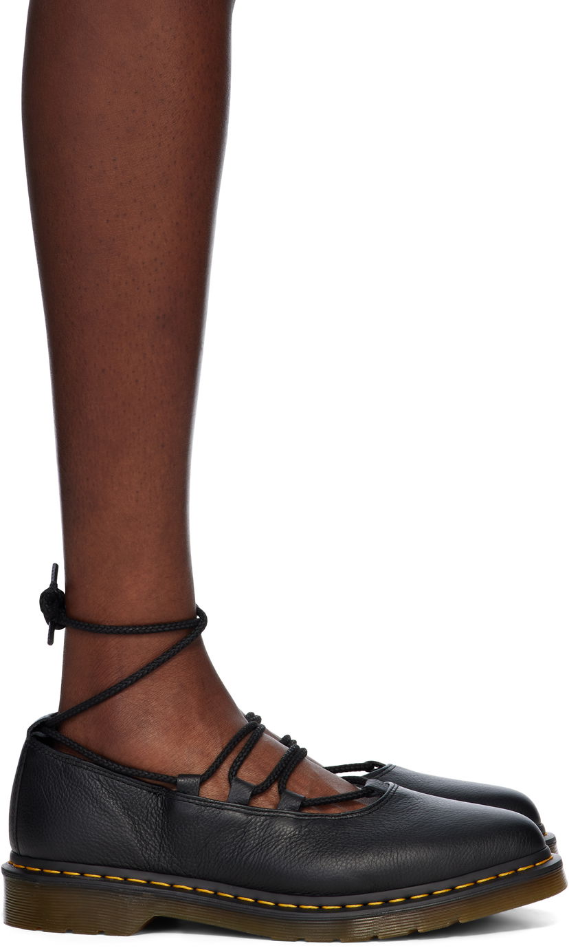 Kengänhoito Dr. Martens Dr. Martens Elphie II Virginia Leather Ballet Loafers Musta | 40683001