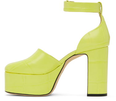 Tennarit ja kengät BY FAR Croc-Effect Platform Heels Vihreä | 23SSBARBHAPLMCEL, 2