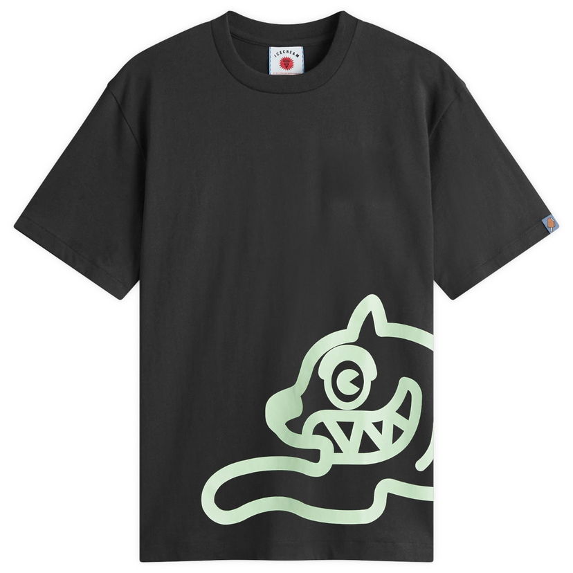 T-paita BBC IceCream ICECREAM Jumbo Running Dog Graphic Tee, Size Large Musta | IC25147-BLK
