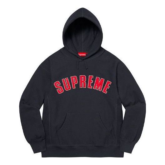 Huppari Supreme Pearl Logo Hooded Sweatshirt Tummansininen | SUP-FW21-171