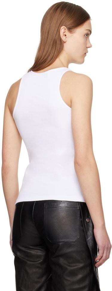 Tankkitoppi Blumarine Crystal Embellished Tank Top Valkoinen | P422T059A, 2