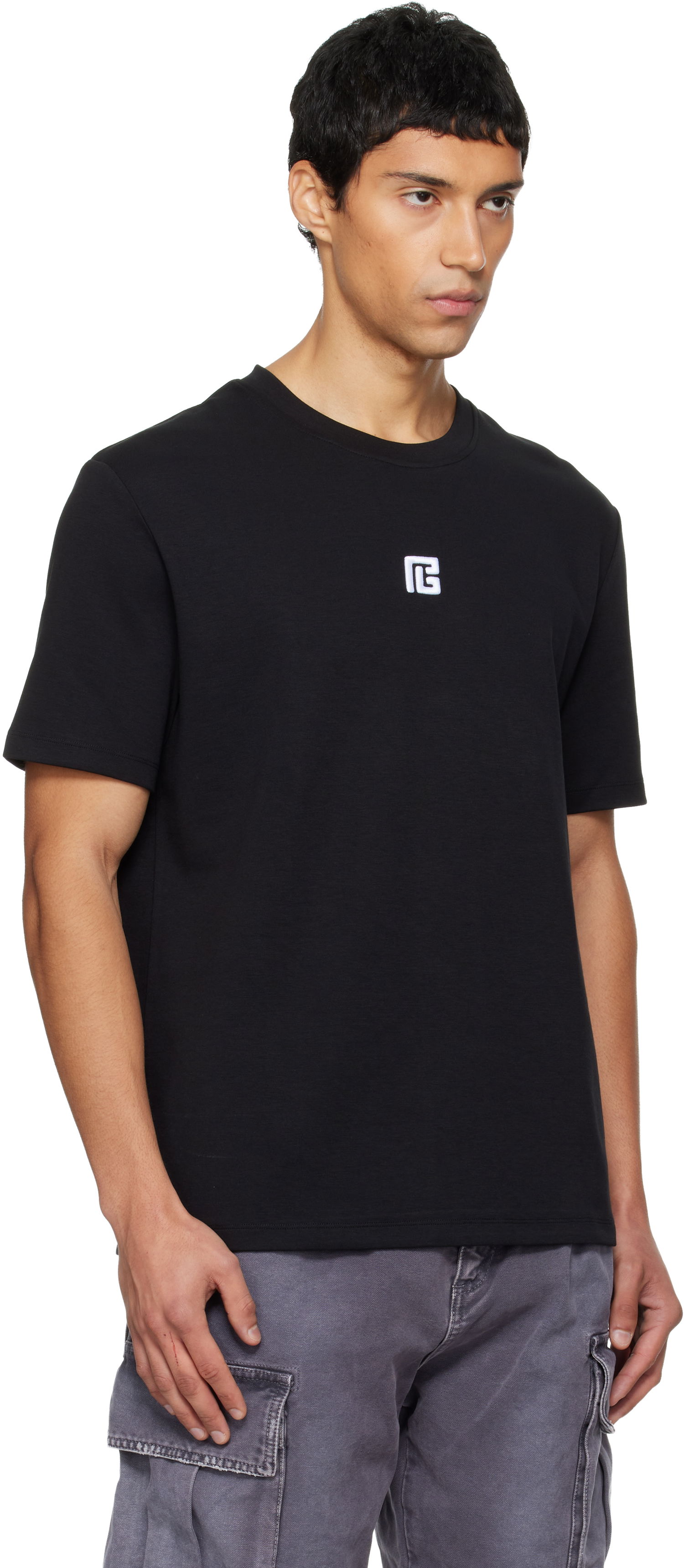 T-paita Balmain Small Logo T-shirt Musta | FH1EG000BC87, 1