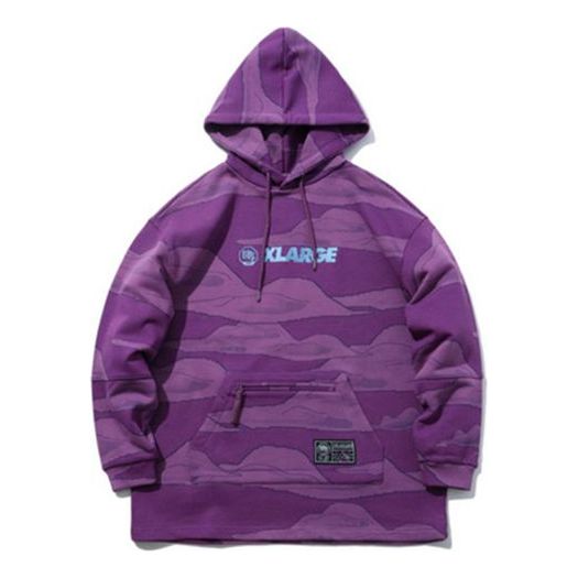 Huppari Li-Ning Badfive x XLARGE Crossover Pullover Hoodie Violetti | AWEP025-1