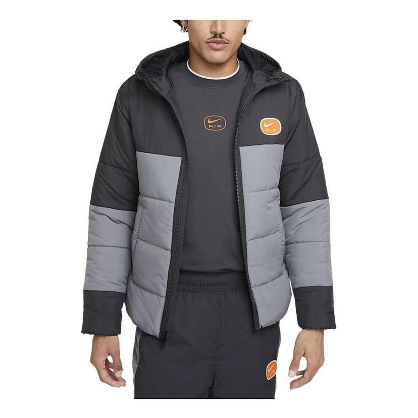 Puffer takki Nike Men's Synthetic-Fill Hooded Jacket Harmaa | HM0198-060