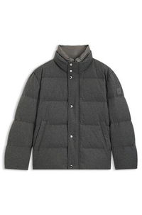 Flannel jacket with down filling