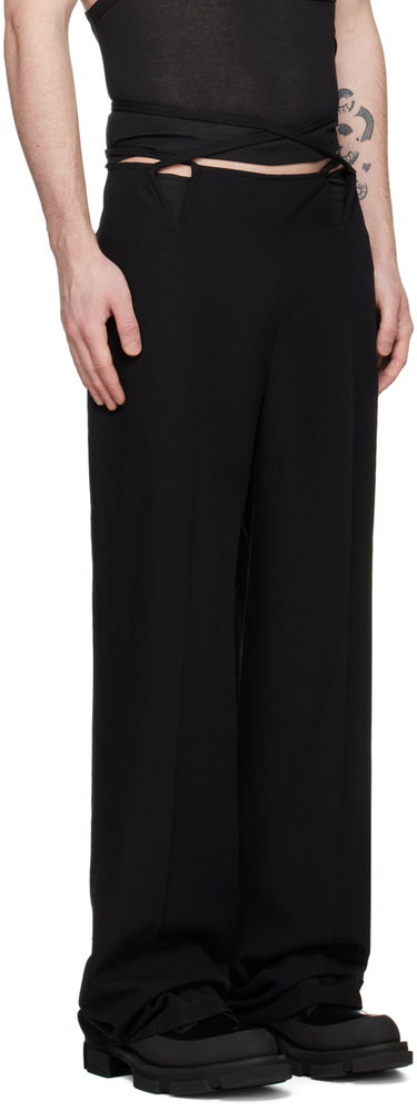 Housut Dion Lee V-Wire Detail Tailored Trousers Musta | C2104R23, 1