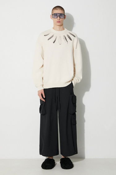Villapaita Marcelo Burlon Sweater With Print Beige | CMHE036F23KNI0026F10, 1