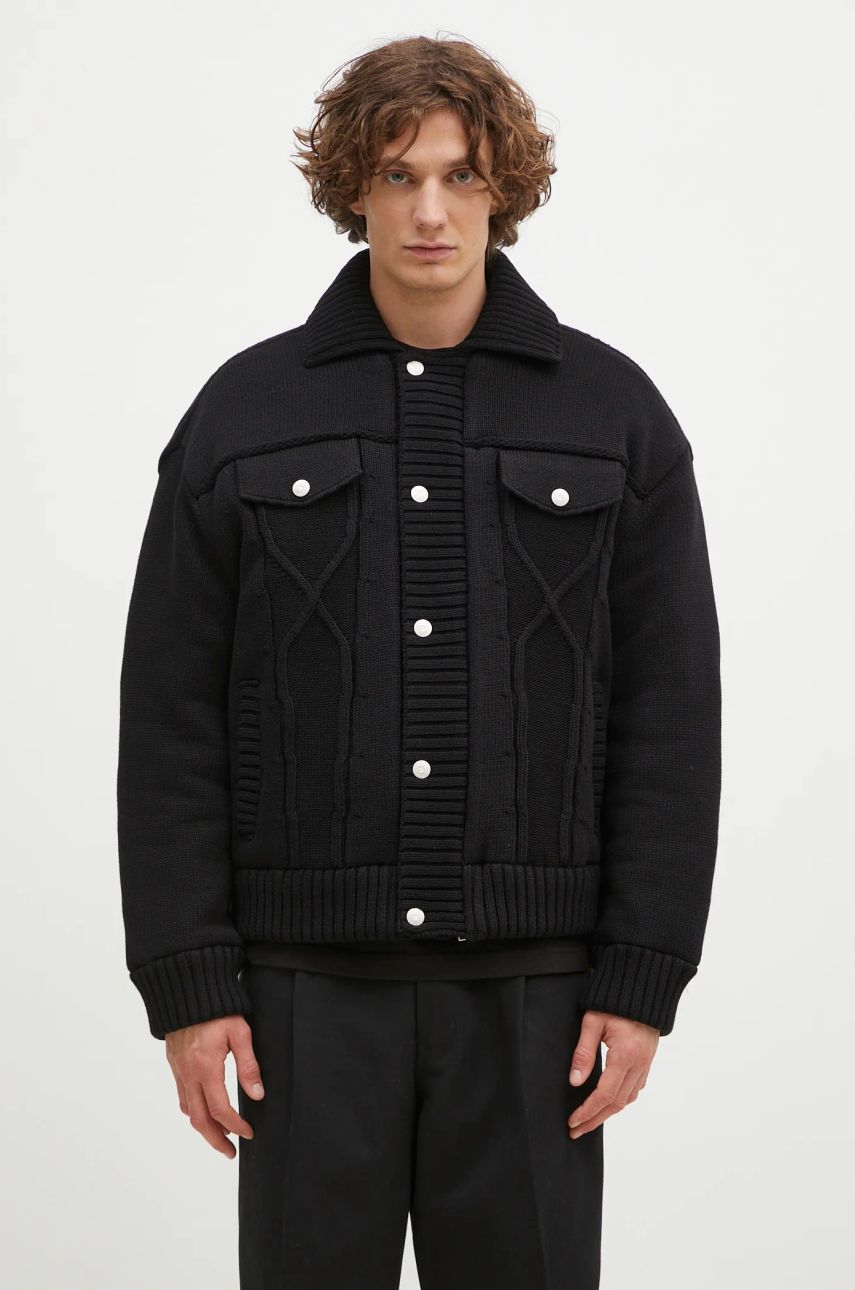 Villapaita KENZO Oversized Knitted Jacket Musta | FE65OU1419NC.99, 0