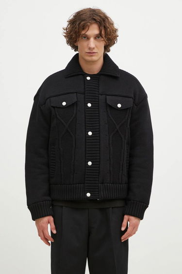 Villapaita KENZO Oversized Knitted Jacket Musta | FE65OU1419NC.99, 0