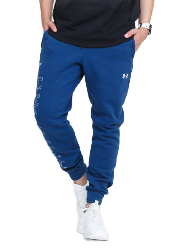 Verryttelyhousut Under Armour Project Rock CC Fleece Jogger Tummansininen | 1367035-404