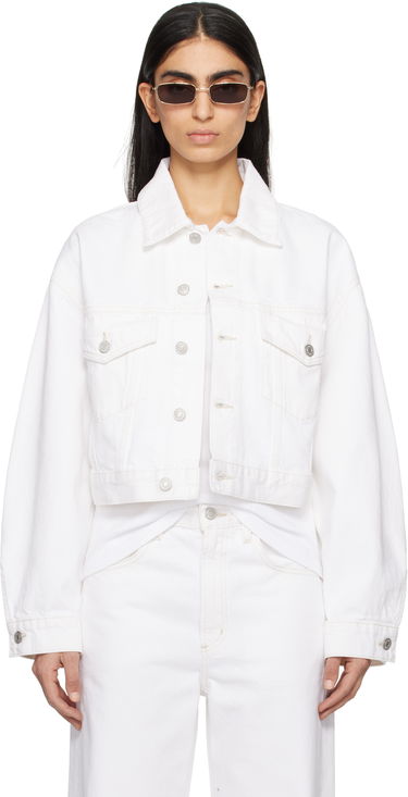Takki AGOLDE AGOLDE Palmer Cropped Denim Jacket Valkoinen | A5047-1183, 0