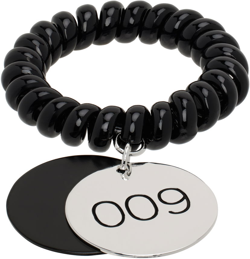 Rannerengas Tory Burch Tory Burch Locker Room Spiral Bracelet with Medallion Musta | 174280-001