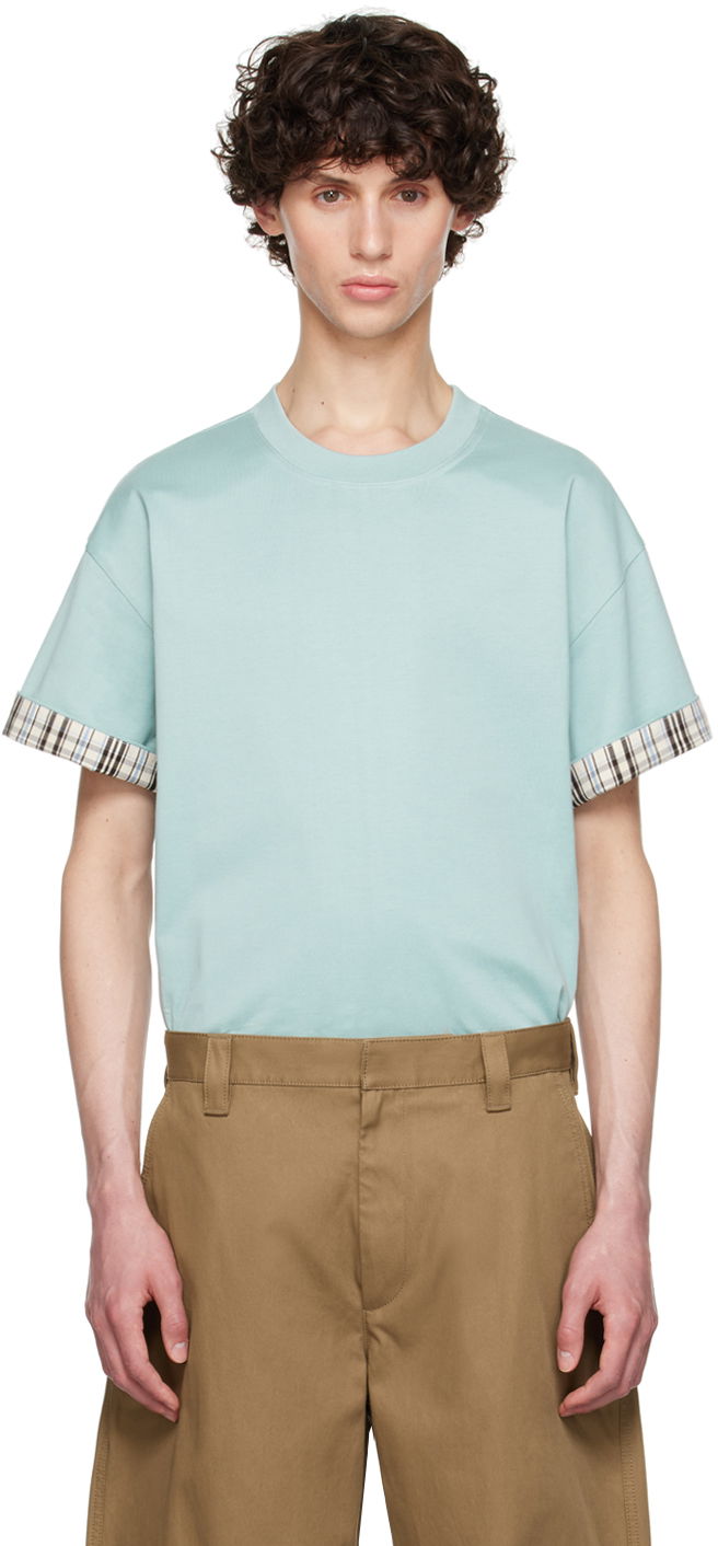 T-paita Bottega Veneta Double Layer T-Shirt Sininen | 754683 V4KV0 3012