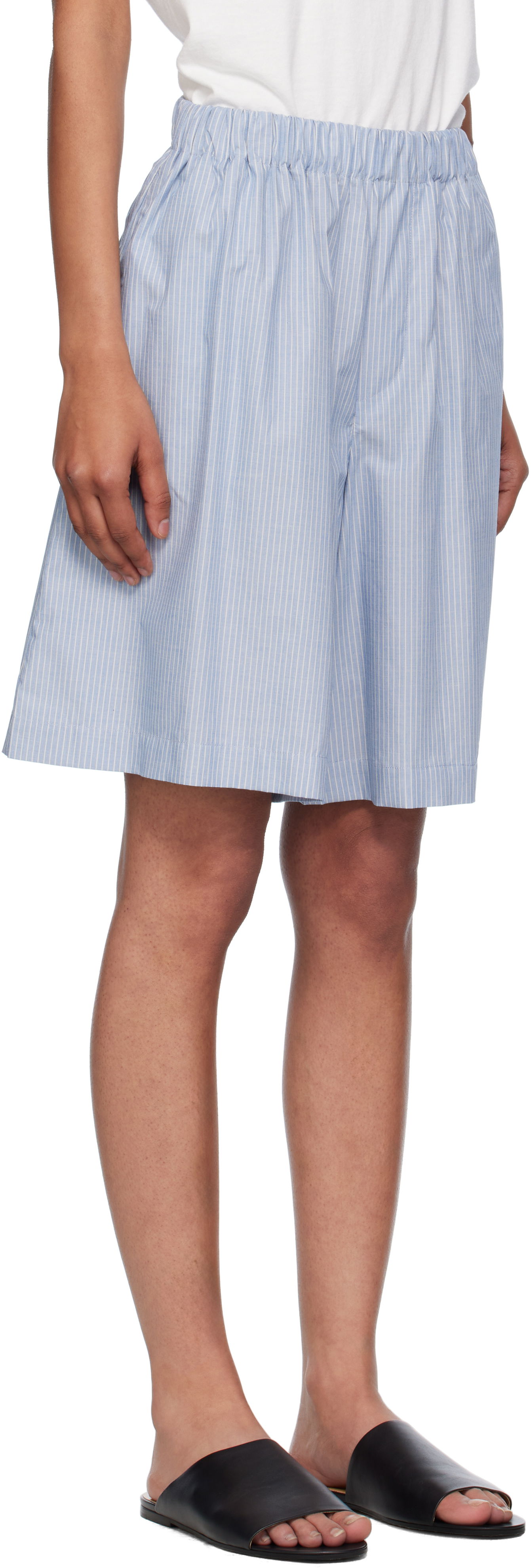 Shortsit Baserange Baserange Claude Striped Relaxed Shorts Sininen | SSCL-PO-AU25, 1