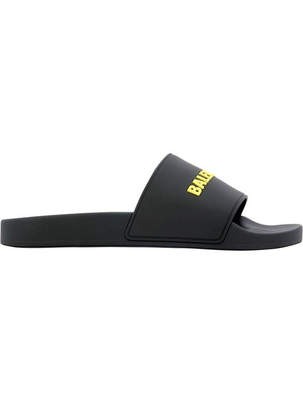 Tennarit ja kengät Balenciaga Pool Slides Black Yellow Musta | 565826W1S811070 / 565826W1S801070, 0