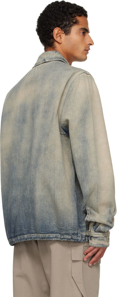Takki Rick Owens DRKSHDW Concordians Concealed Zipfront Denim Jacket Sininen | DU02E7775 DMP, 2