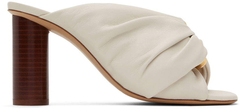 Asusteet JW Anderson JW Anderson Corner Leather Heeled Sandals Valkoinen | ANW42060A