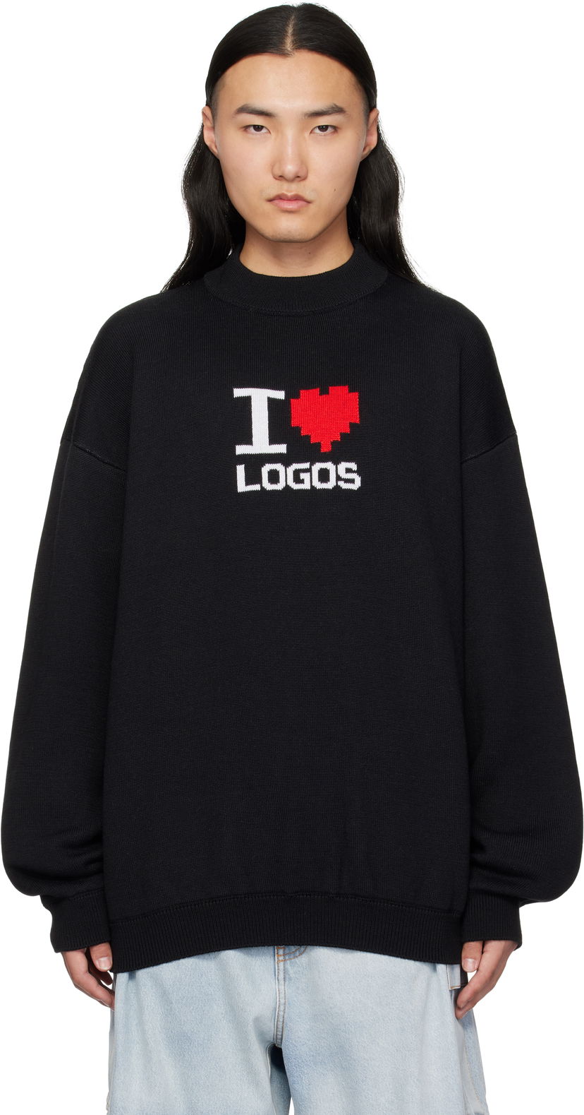 Villapaita VETEMENTS Vetements 'I Love Logos' Sweater Musta | UA66KN130B