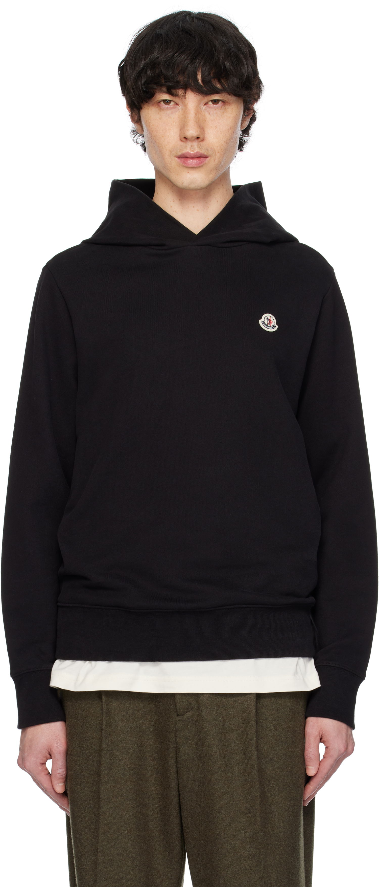Huppari Moncler Moncler Cotton Logo Patch Hoodie Musta | K10918G0003589AUJ, 0
