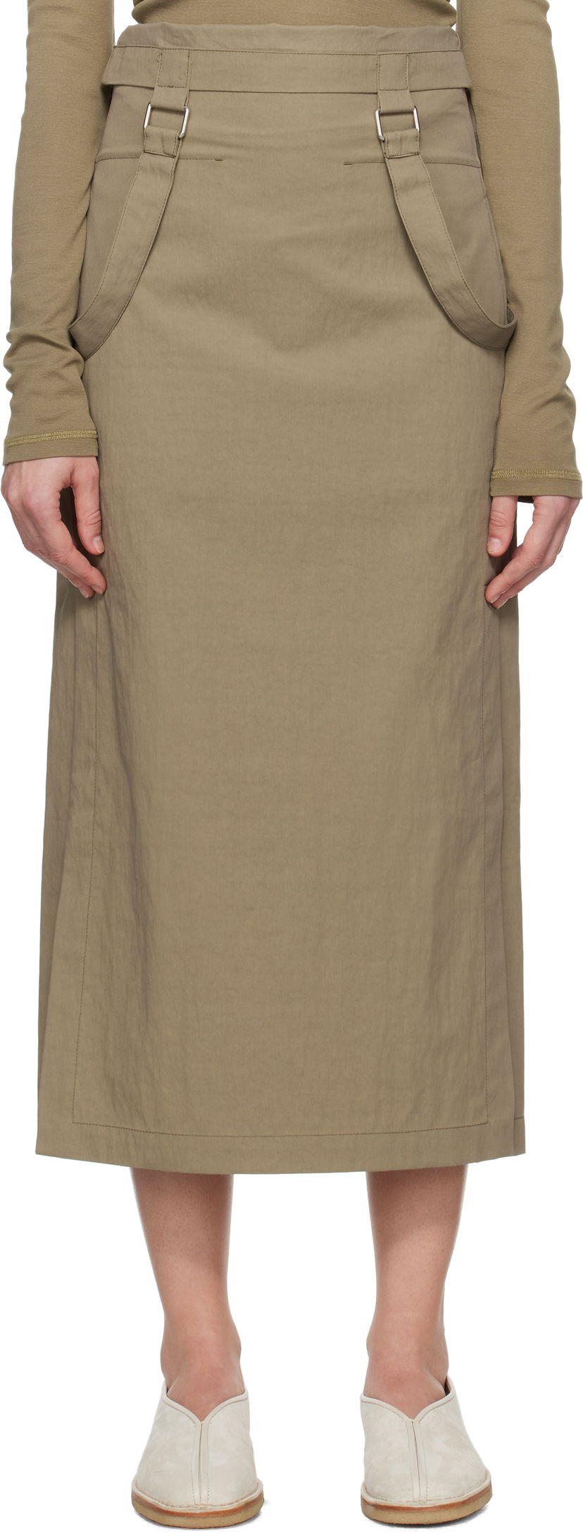Hame LEMAIRE Lemaire Straps Midi Skirt Ruskea | SK1036 LF1228