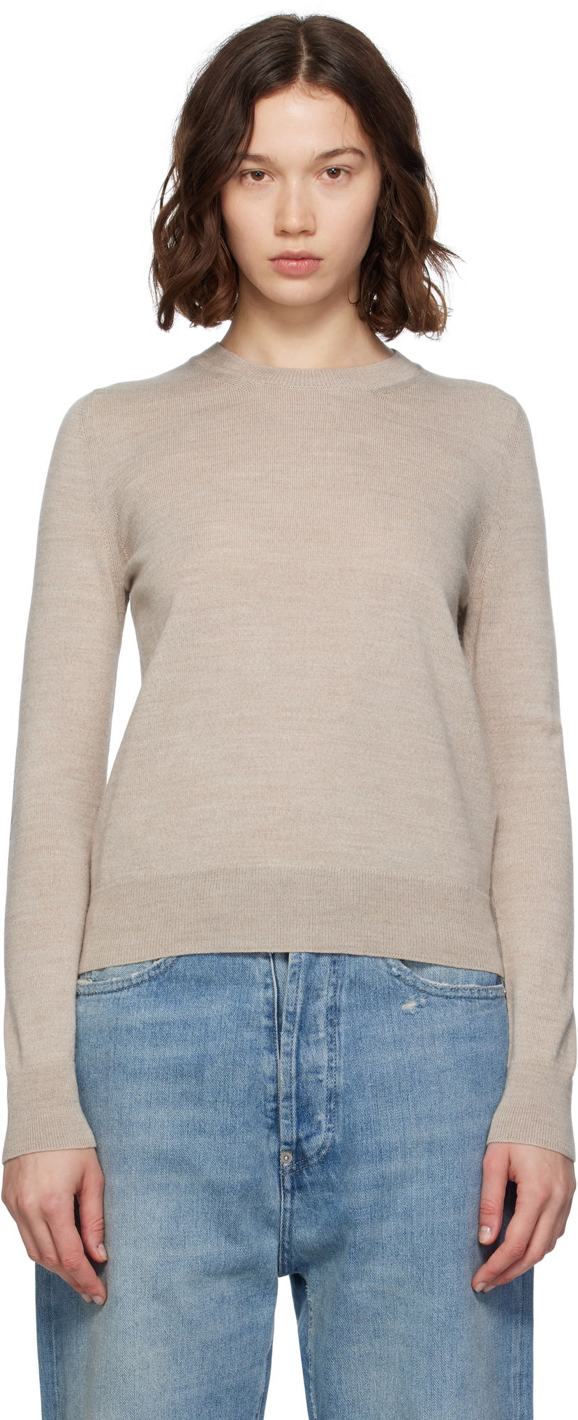 Villapaita Maison Margiela MM6 Maison Margiela Knit Sweater Beige | S52HL0047 M13133