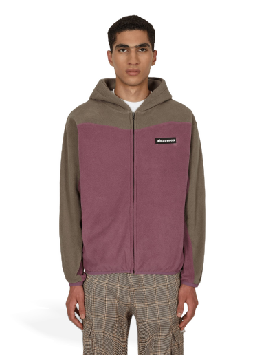 Huppari Pleasures Whiskey Zip Hoodie Burgundia | P22F032 MAUVE