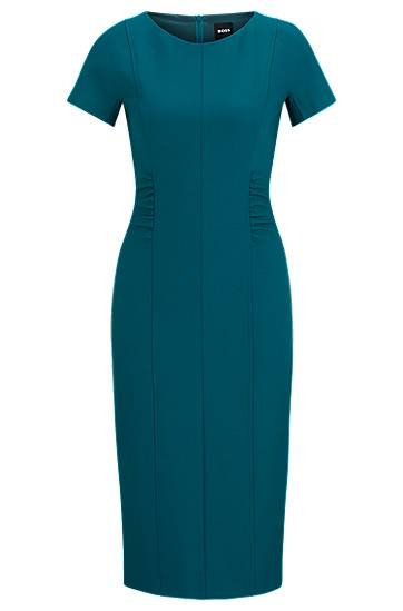Mekko BOSS Gathered Detail Business Dress Turkoosi | 50506992