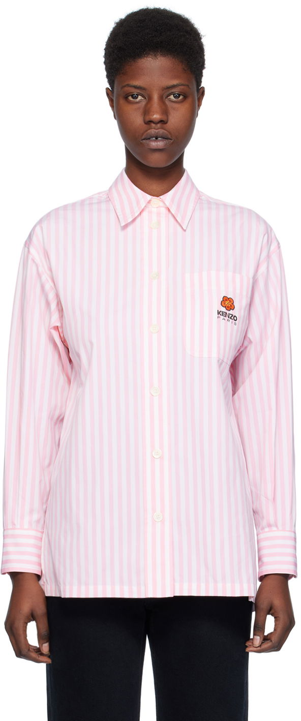 Paita KENZO Paris Boke Flower Crest Shirt Vaaleanpunainen | FE52CH0919LM