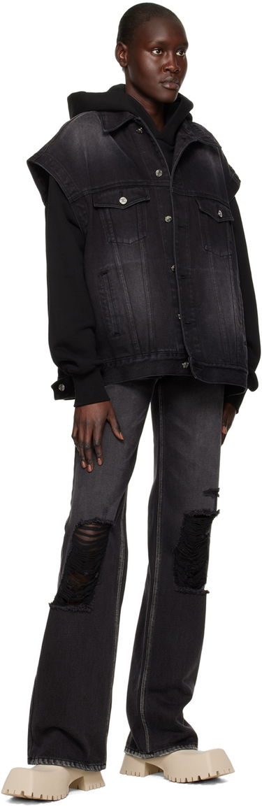 Liivi We11done We11done Horror Movie Sleeveless Denim Jacket Musta | WD-DV3-22-384-U-BK, 3