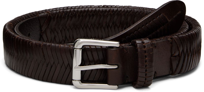 Vyöt LEMAIRE LEMAIRE Woven Leather Belt Ruskea | AC1235 LL0172