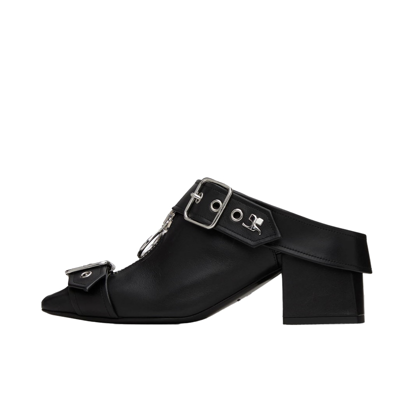 Tennarit ja kengät Courrèges Leather Mules With Buckle Musta | 124SCS096CV0027