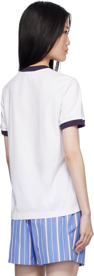T-paita MSGM White Graphic Print T-Shirt Valkoinen | 3841MDM152 257002, 2
