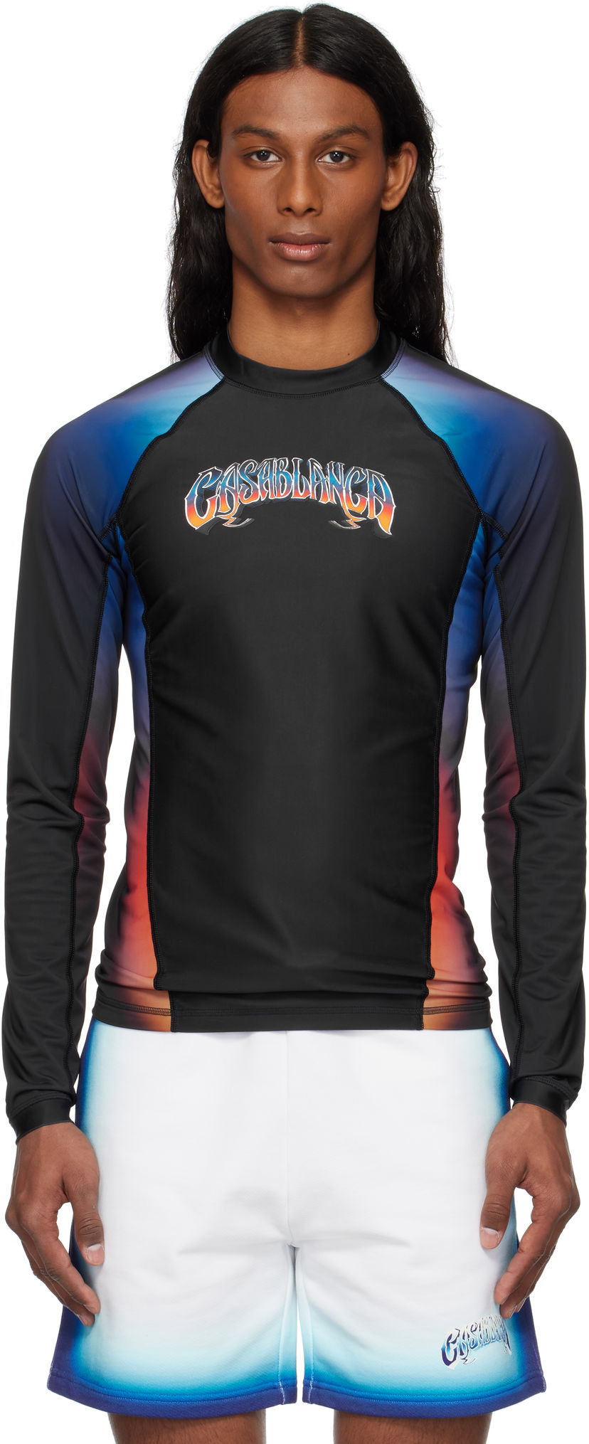 T-paita Casablanca Casablanca Gradient Rashguard Musta | MS25-SWM-040-01