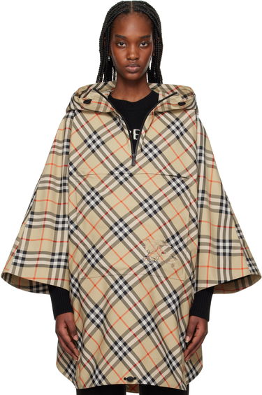 Sadetakki Burberry Burberry Packaway Check Twill Cape Jacket Beige | 8105325, 0