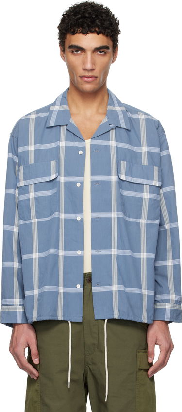 Paita NANAMICA nanamica Palaka Check Camp Collar Shirt Sininen | S25SG024U, 0